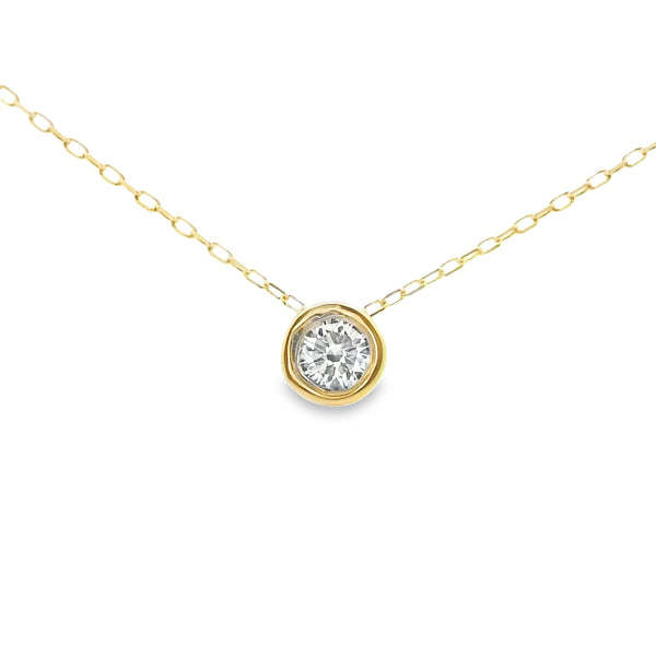 Diamond Bezel White Gold Necklaces | Marquisse Jewelry