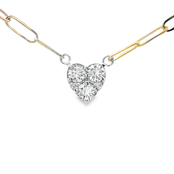 Heart Pendant 3 diamond | Gold Necklaces | Marquisse Jewelry