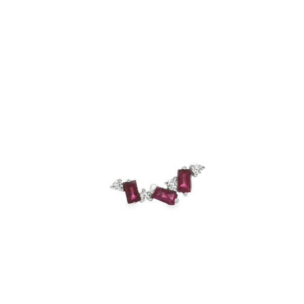 Tokio Diamonds & Ruby Earring