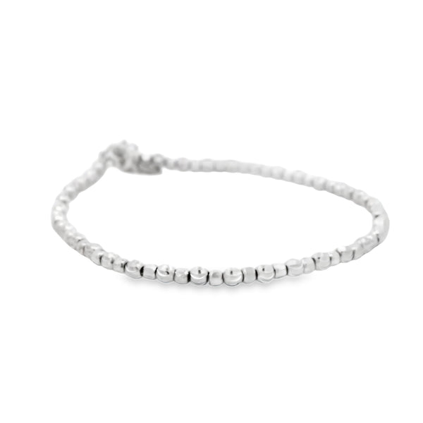 Pulsera Diamantada en Oro Blanco de 18k 