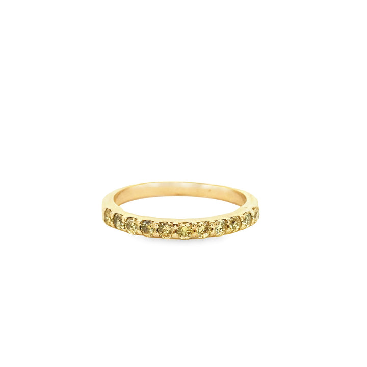 Yellow sapphire pave ring | Gold Rings | Marquisse Jewelry