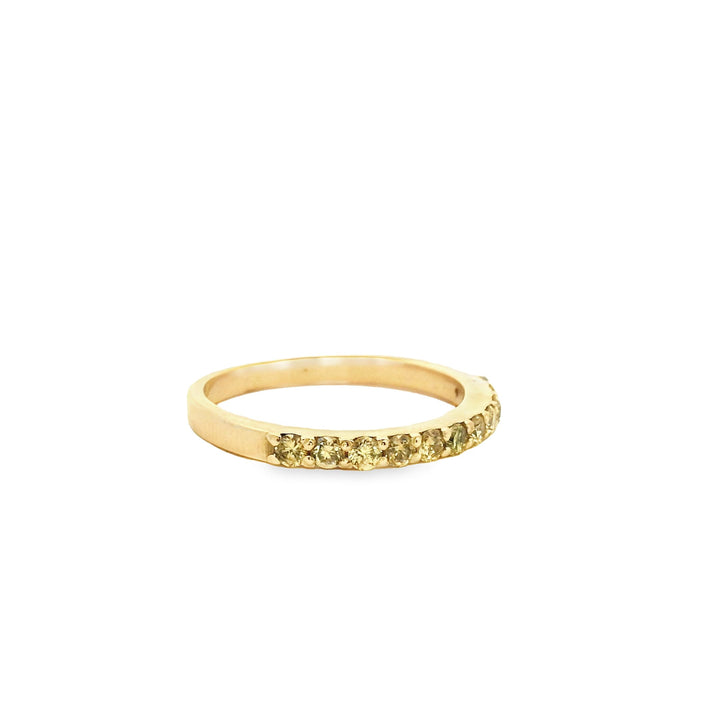 Yellow sapphire pave ring | Gold Rings | Marquisse Jewelry