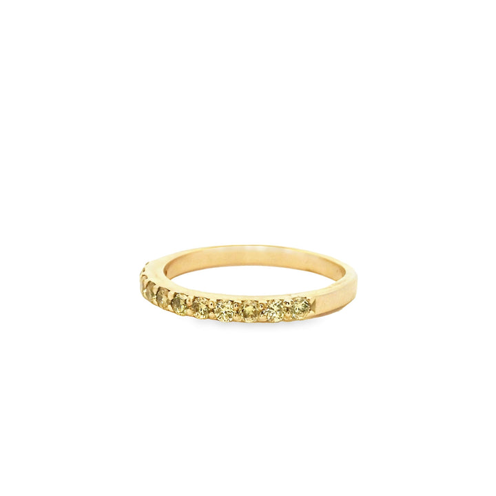 Yellow sapphire pave ring | Gold Rings | Marquisse Jewelry