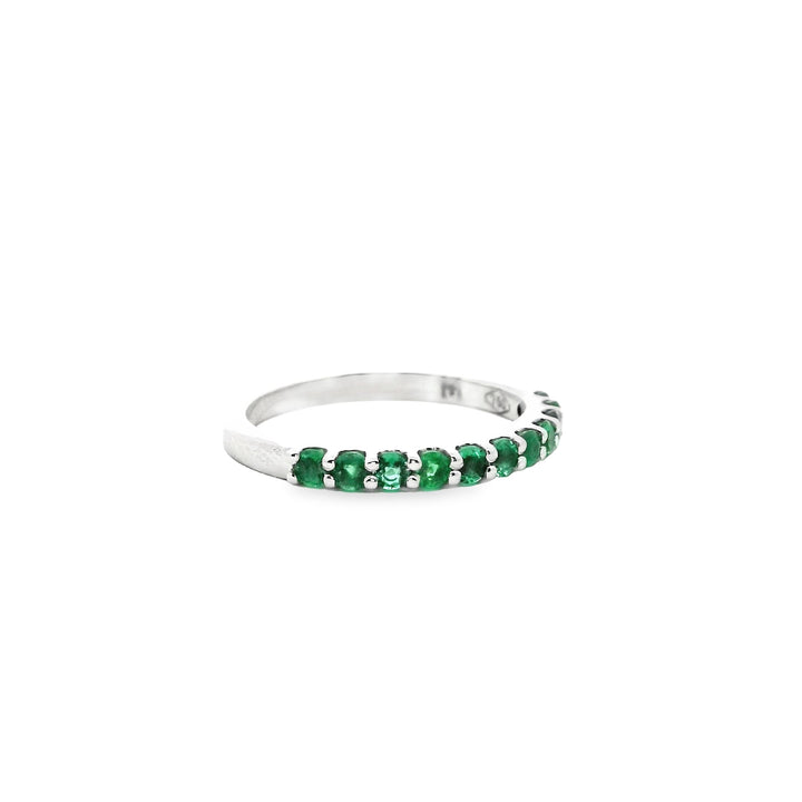 Emerald pave ring | Gold Rings | Marquisse Jewelry