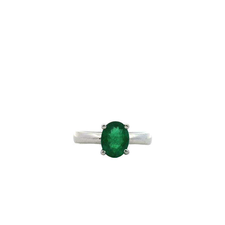 Emerald 7x5 Solitaire Ring | Gold Rings | Marquisse Jewelry