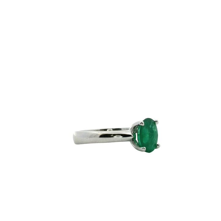 Emerald 7x5 Solitaire Ring | Gold Rings | Marquisse Jewelry