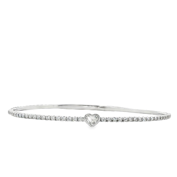 Bangle de Diamante con Corazon