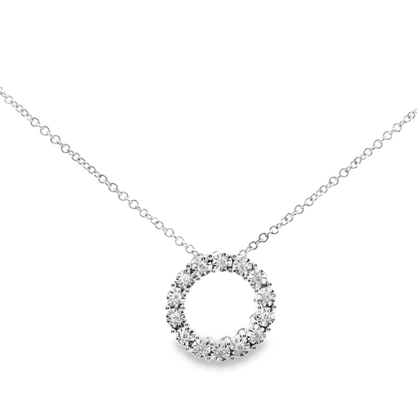 Diamond Ilussion Circle Pendant