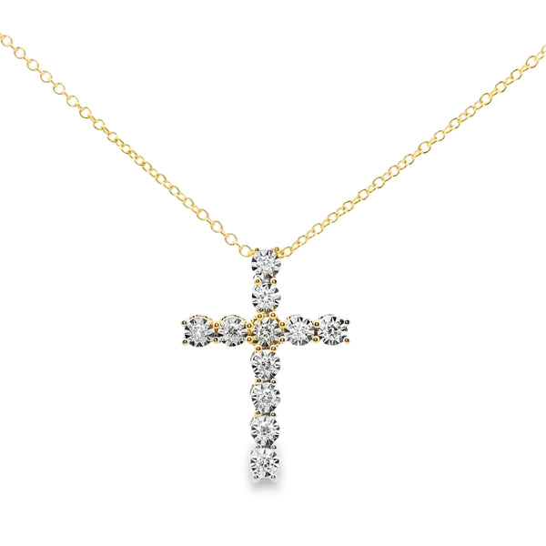 Dije de Cruz Ilussion de Diamante
