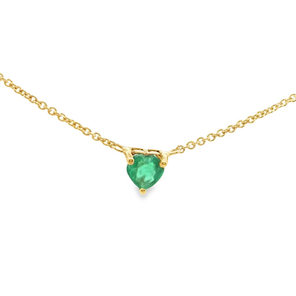 Emerald Small Heart Pendant