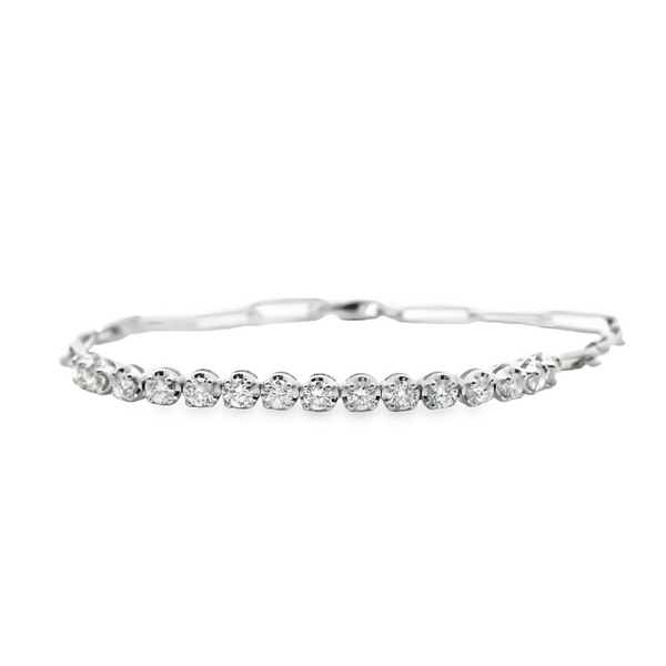 Diamond Paperclip Bracelet