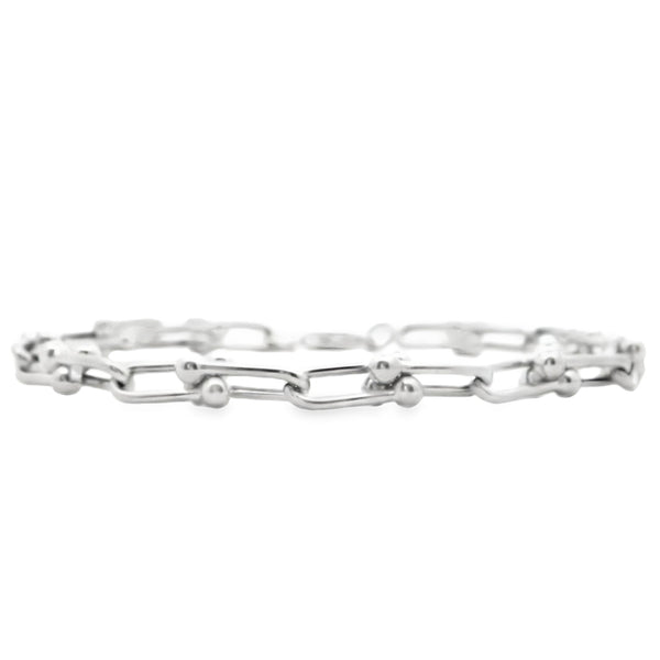 Tiffany Paperclip Bracelet White Gold