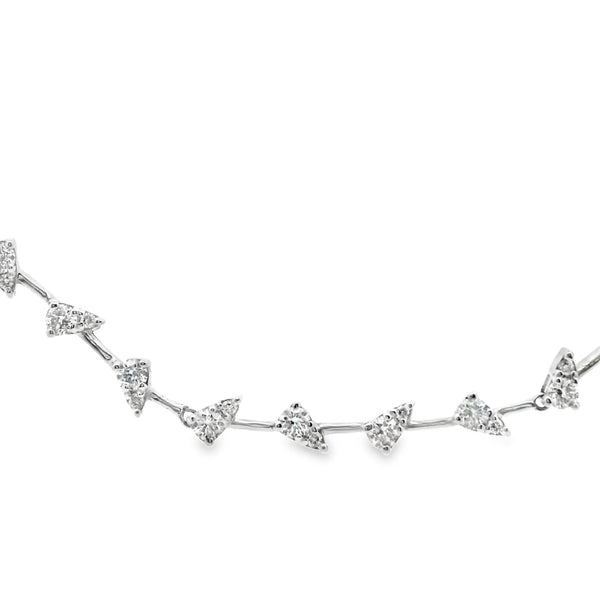 Diamond Drop Riguid Necklace