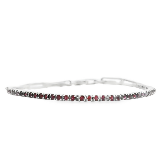 Paperclip and Ruby Tennis Bracelet