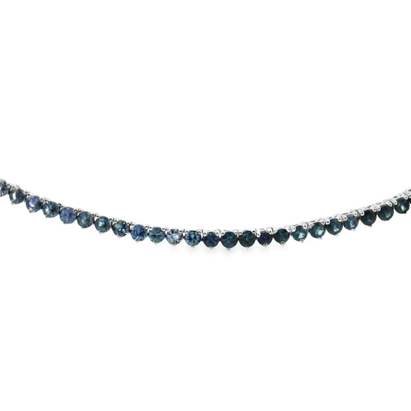 Tennis Graduated Sapphire 4,26ct Necklace