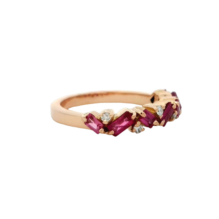 Rubi Baguette and Diamond Band | 18kt Gold Rings | Marquisse Jewelry