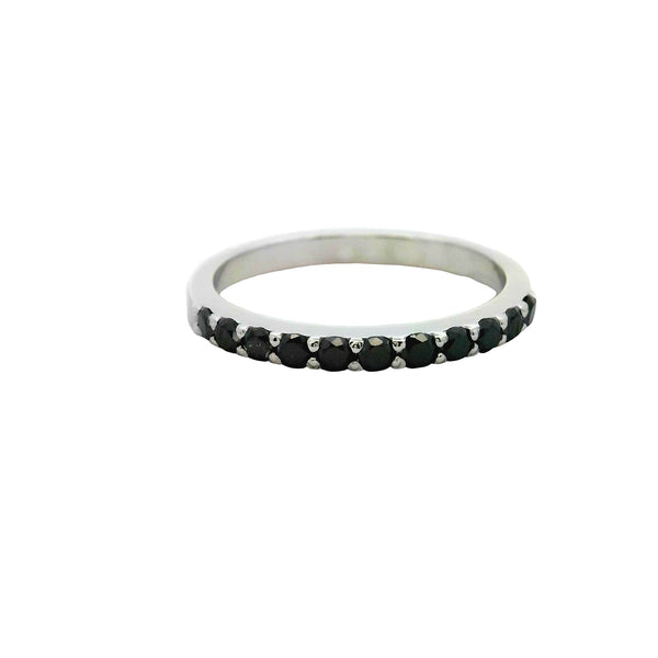 Pave Black Diamond Band | 18kt Gold Rings | Marquisse Jewelry