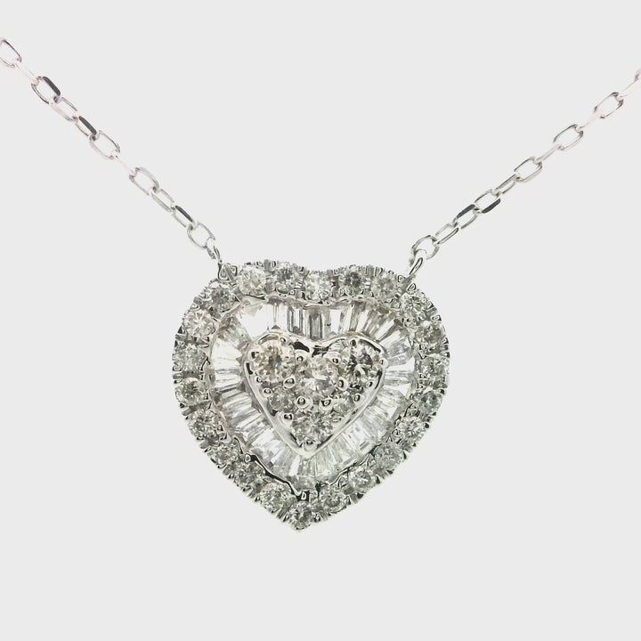 Alexa Heart Diamond Pendant | 18kt Gold Necklaces | Marquisse Jewelry