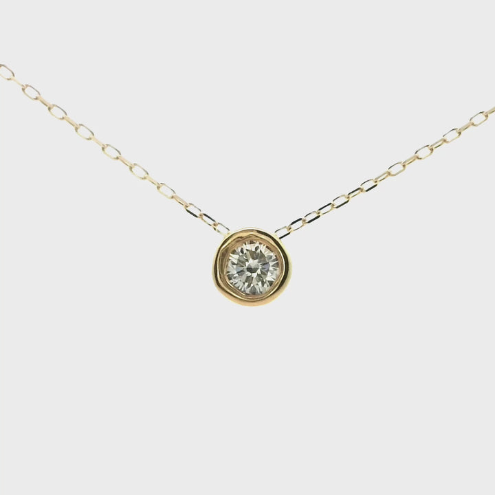 Diamond Bezel White Gold Necklaces | Marquisse Jewelry