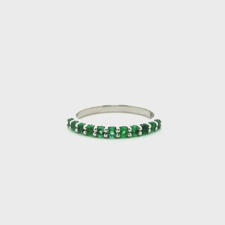 Emerald pave ring | Gold Rings | Marquisse Jewelry