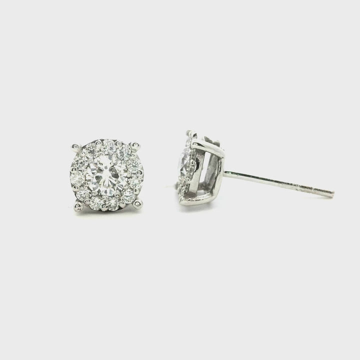 Magnified diamond Gold earrings Large | Marquisse Jewelry